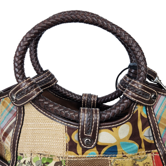 Fossil Handbag Patchwork Fabric Boho Floral Shoulder Strap - Picture 5 of 11